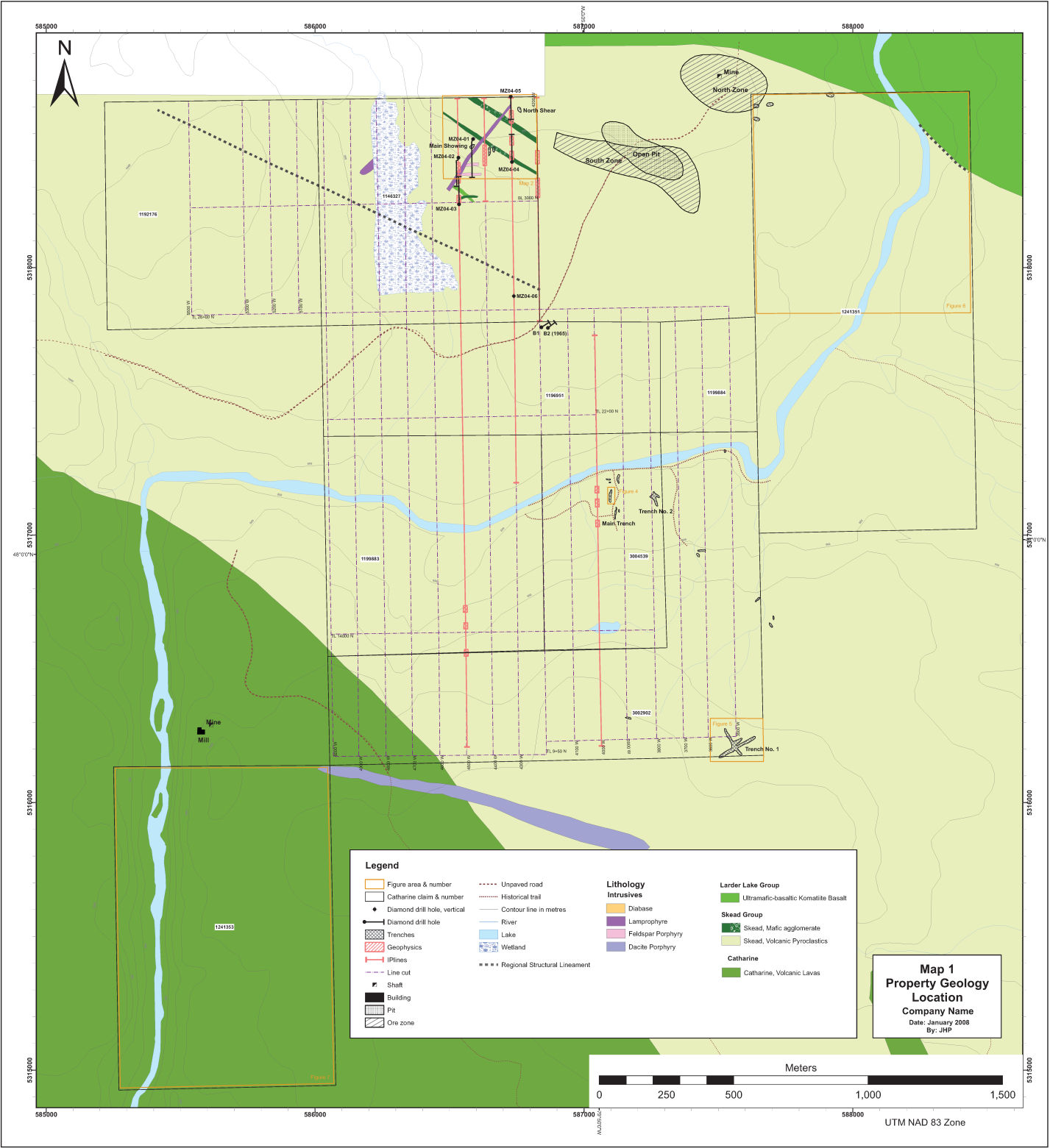 property geology, exploration and topography cartography map